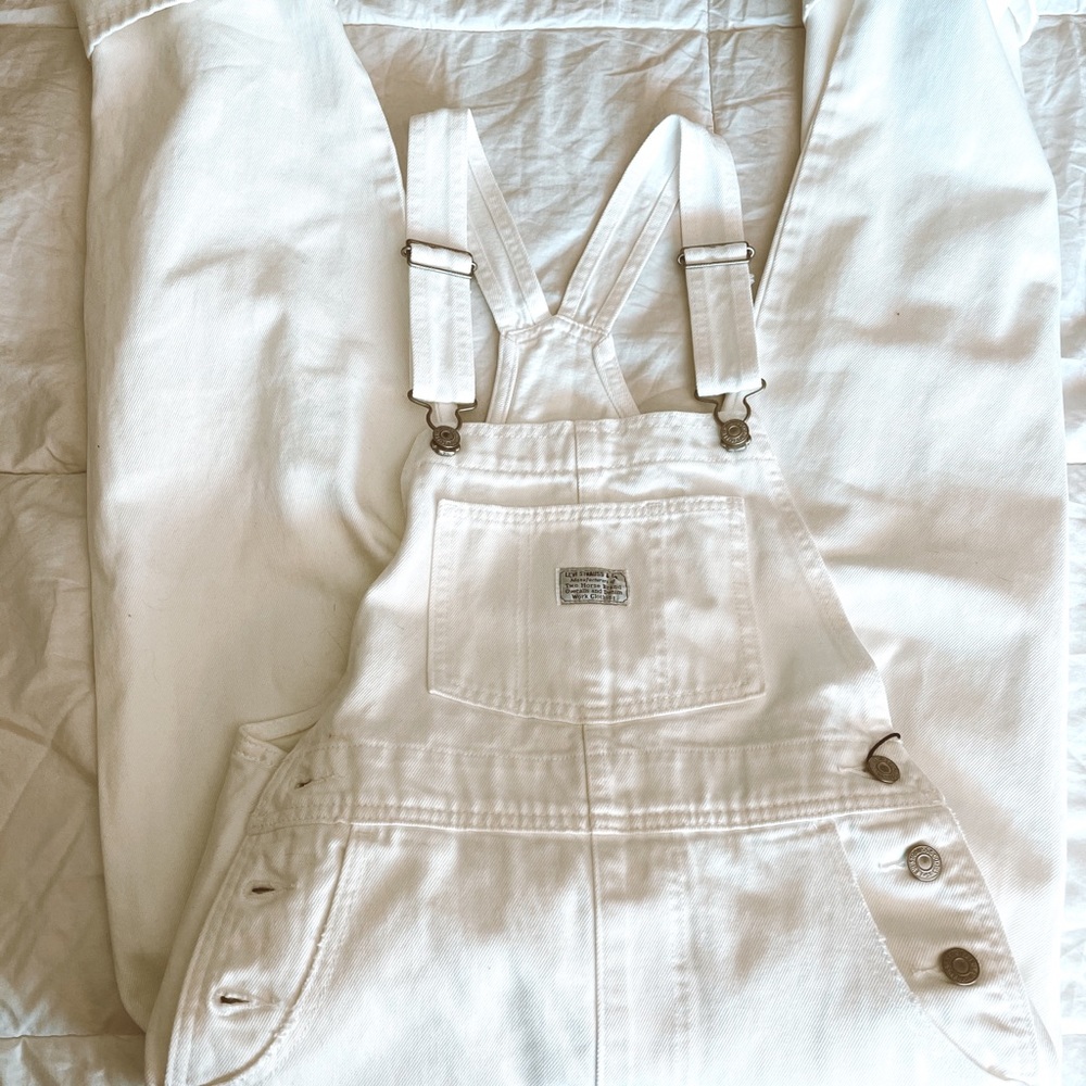 Levi white overall’s